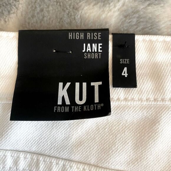 White cut off shorts KUT from the Kloth high rise Jane shorts| Anthropologie NWT - Picture 5 of 9